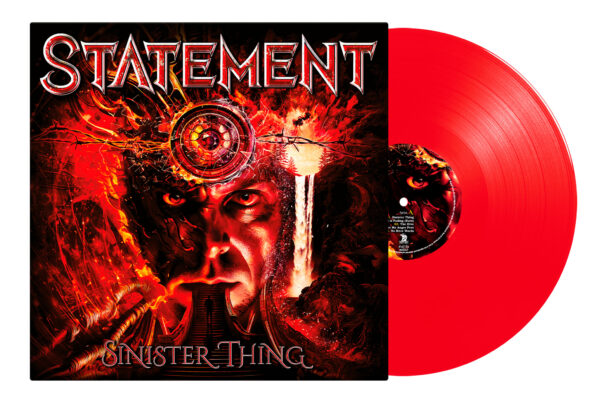 Statement_RED_vinyl_mockup Sinister Thing (transparent red LP)